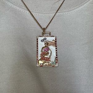 “The Strength” Tarot Card Necklace